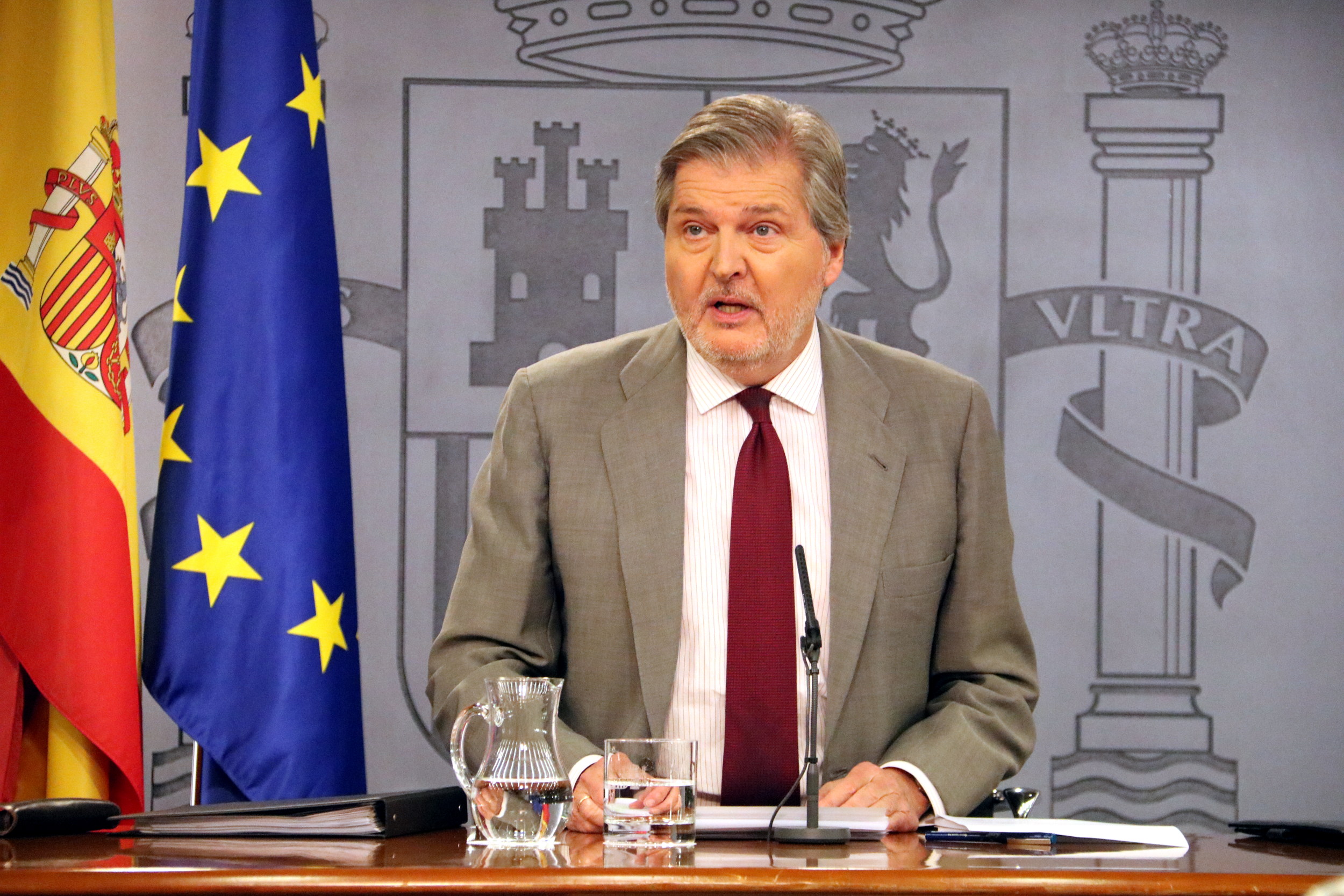 Spanish government's spokesman Méndez de Vigo at a press conference on Friday  (by ACN)